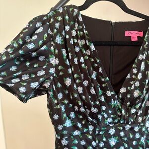 Vintage Betsy Johnson Floral Silk Dress